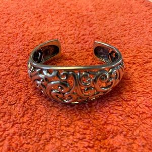 .925 Scroll Work Cuff Bracelet